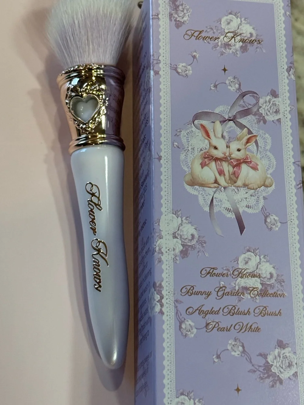 Flower Knows Bunny Garden Collection.Fairyland Reverie Blush & Pearl White Brush